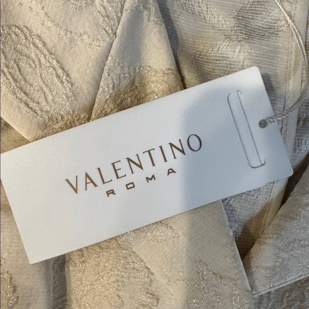 PRICE FIRM NWT Valentino Roma Beige Textured  Blazer & Skirt Set Size 40|4 - Picture 6 of 13